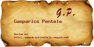 Gasparics Pentele névjegykártya